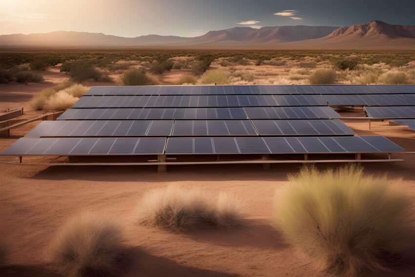 creat a photo realistic image of a solar array on a New Mexico Pueblo realistic photo of, award winning photograph, 50mm, Cinematic Lighting